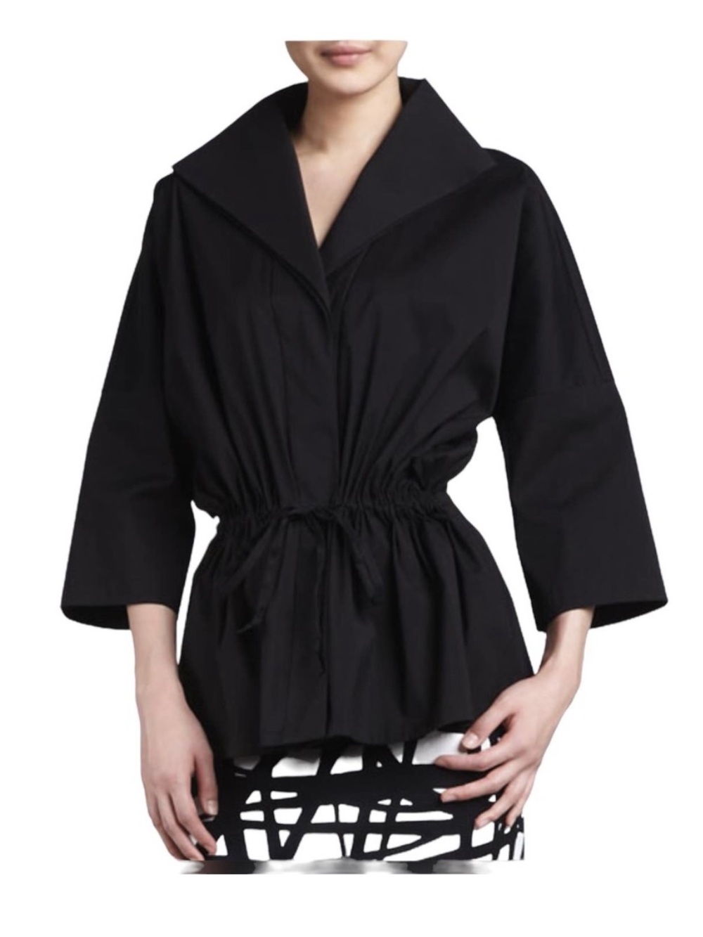 Lafayette 148 Justina Drawstring Topper Jacket L